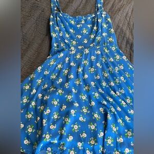 Abercrombie & Fitch Blue Floral Midi Dress